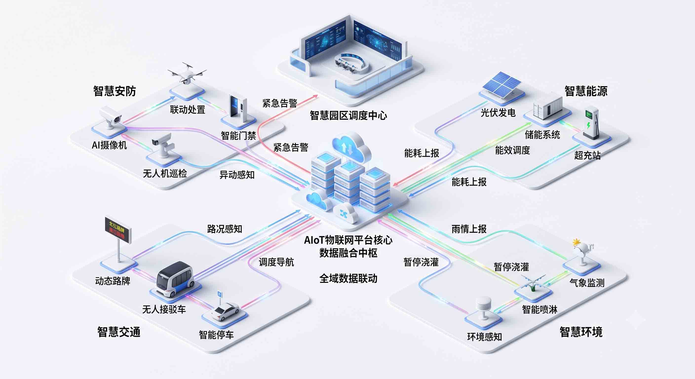 智慧园区IBMS智能化集成平台全域数据联动与调度中心