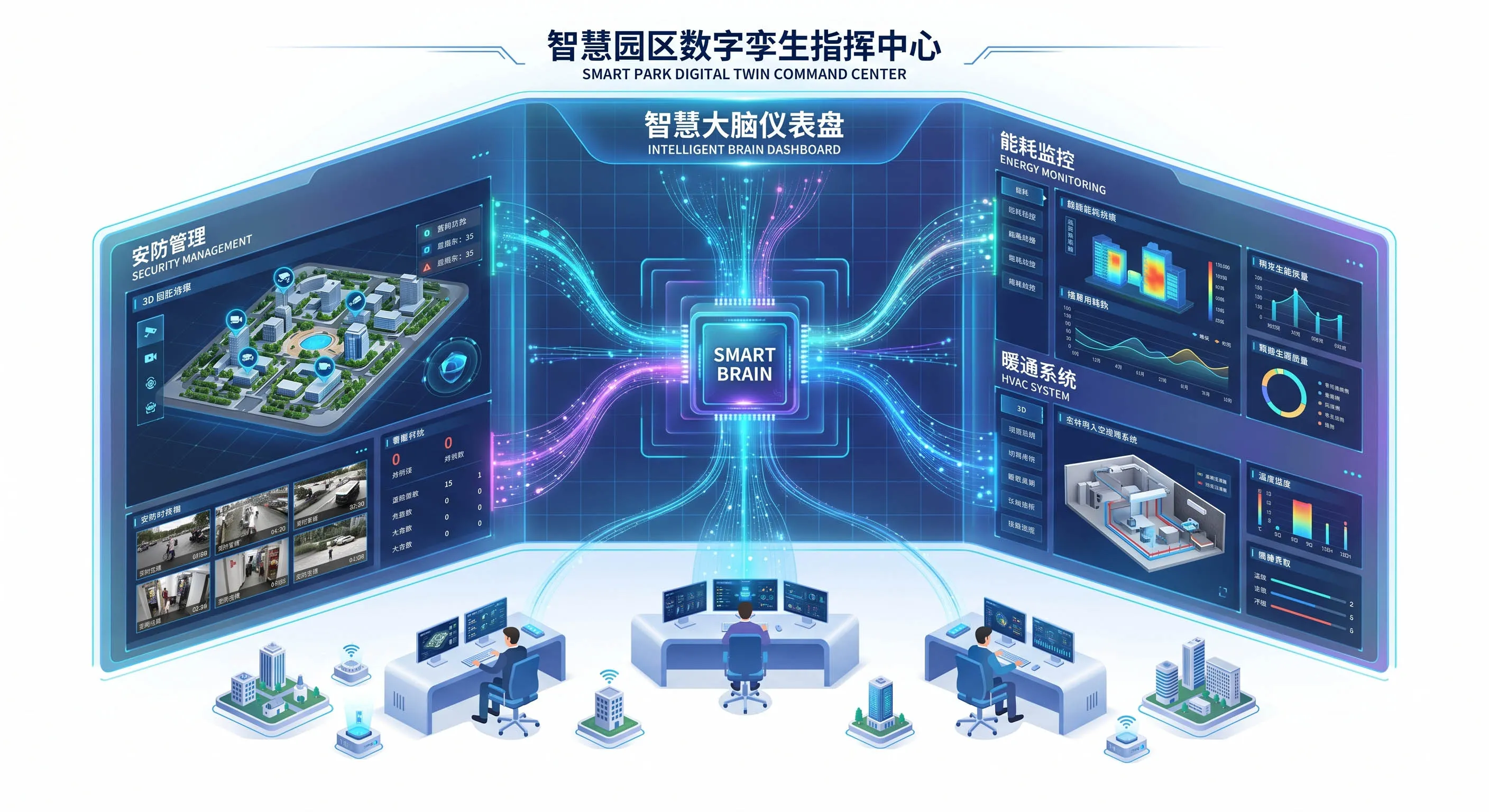商业综合体 IBMS 智能化集成平台可视化管理看板