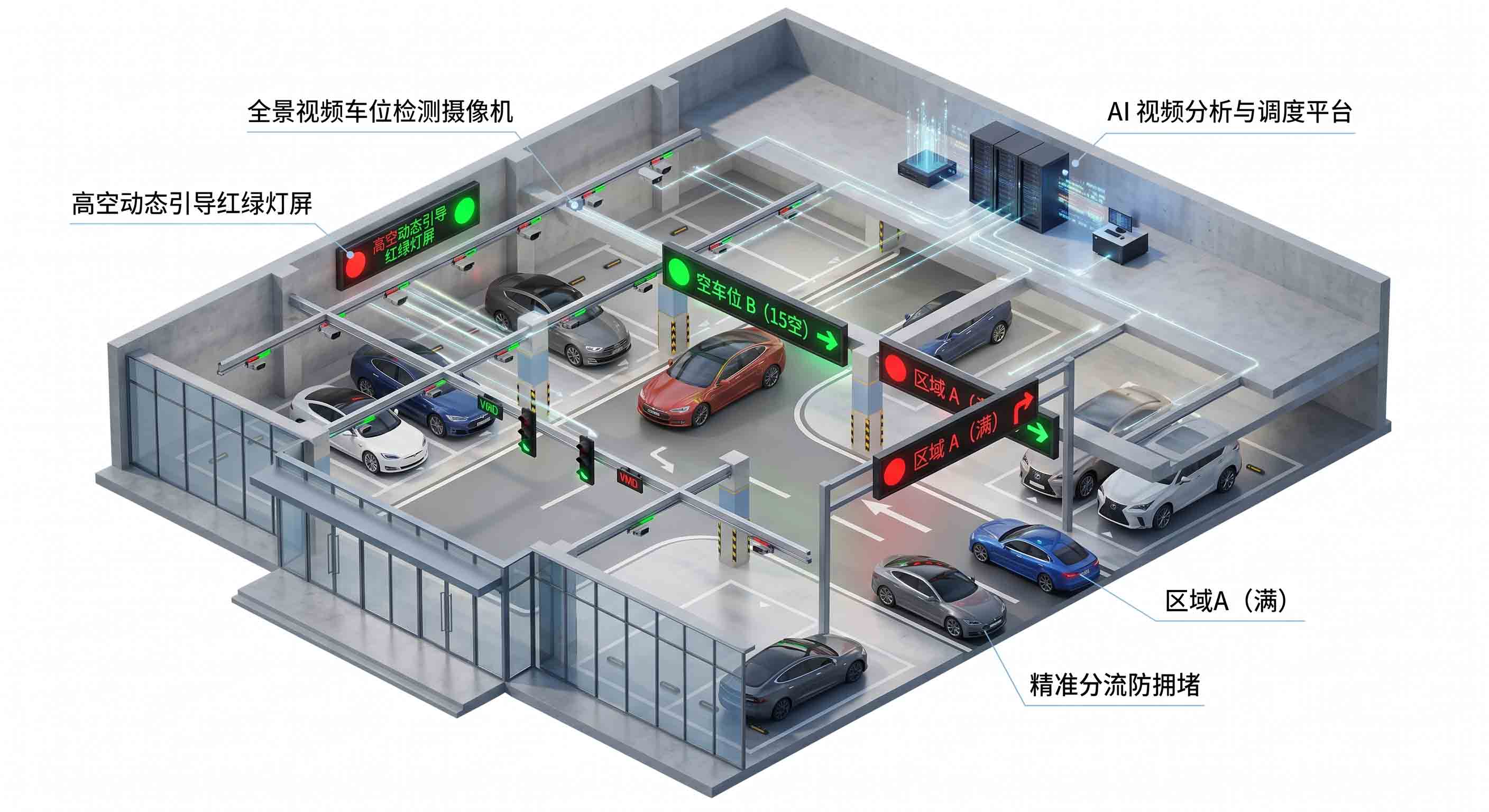 商业大厦地库防拥堵设计：纯车位引导系统与道闸ROI造价对比