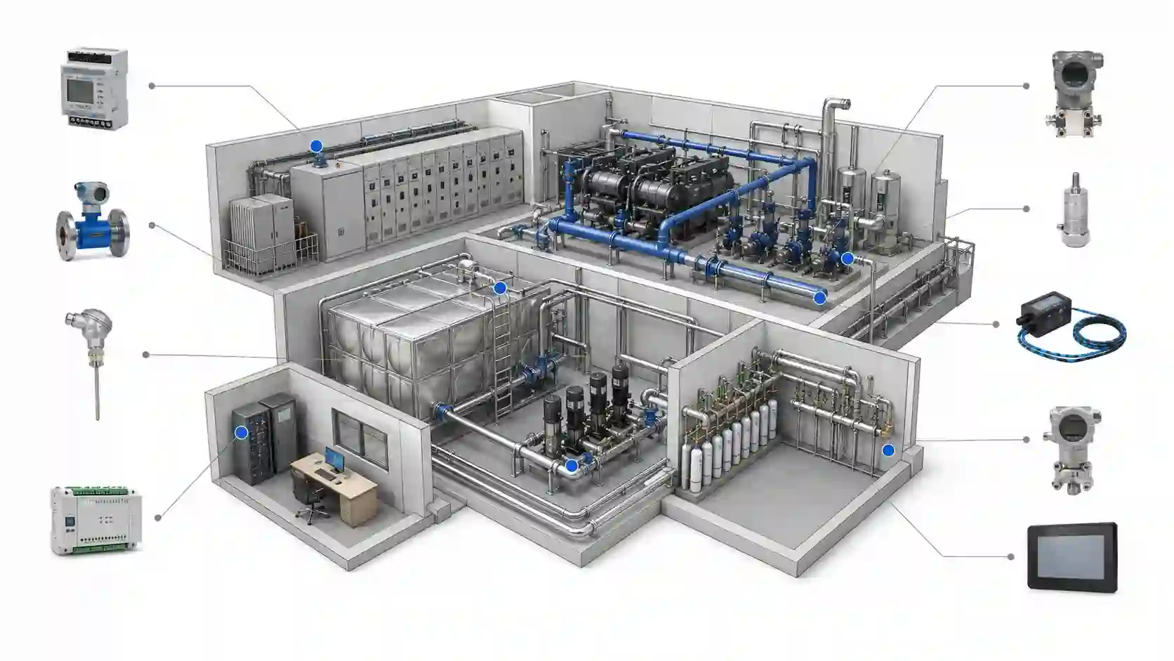 医院后勤驾驶舱设计：打破水电气暖孤岛的弱电架构与造价核算方案